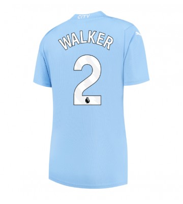 Manchester City Kyle Walker #2 Primera Equipación Mujer 2023-24 Manga Corta